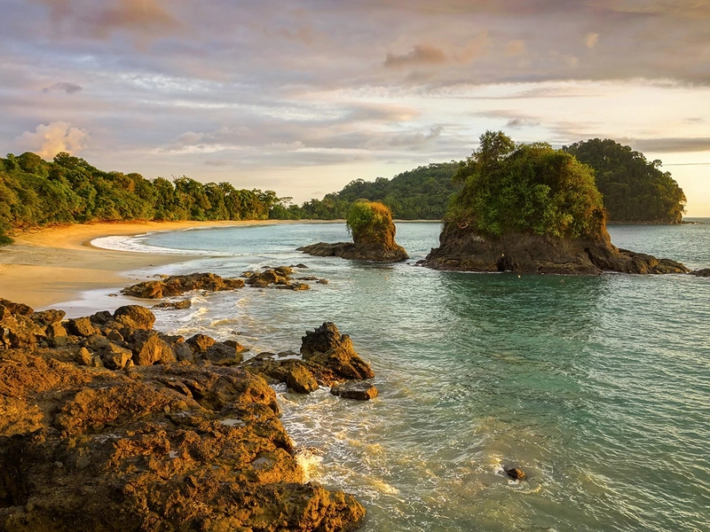 Rainforest and beach in Manuel Antonio National Park