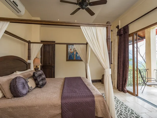 Canopy bed suite at Villa Marbella
